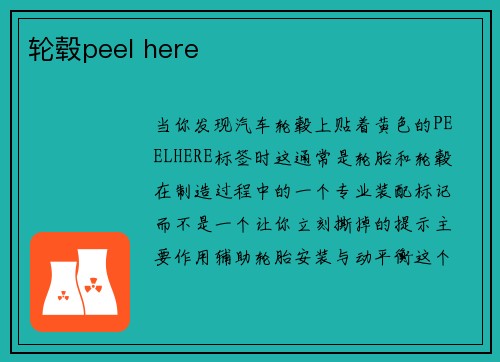 轮毂peel here